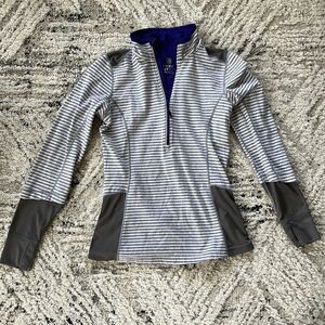 MPG white grey & purple running track jacket zip up